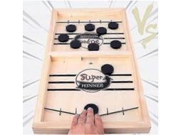 Jogo de Mesa Sling Puck Rápido Batalha de Hóquei no Gelo Tabuleiro para 2 Jogadores Brinquedo de Madeira