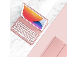 Capa de Teclado Bluetooth para Ipad 9.7/2018/2017 com Chapéu Redondo XIAOMOYU