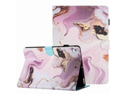 Capa de couro para tablet Webake com padrão de mármore e costura