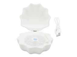 Aetheria alto falante Bluetooth 3 em 1 com Projeção 360°, Ruído Branco e Luz de Noite Portátil Branco