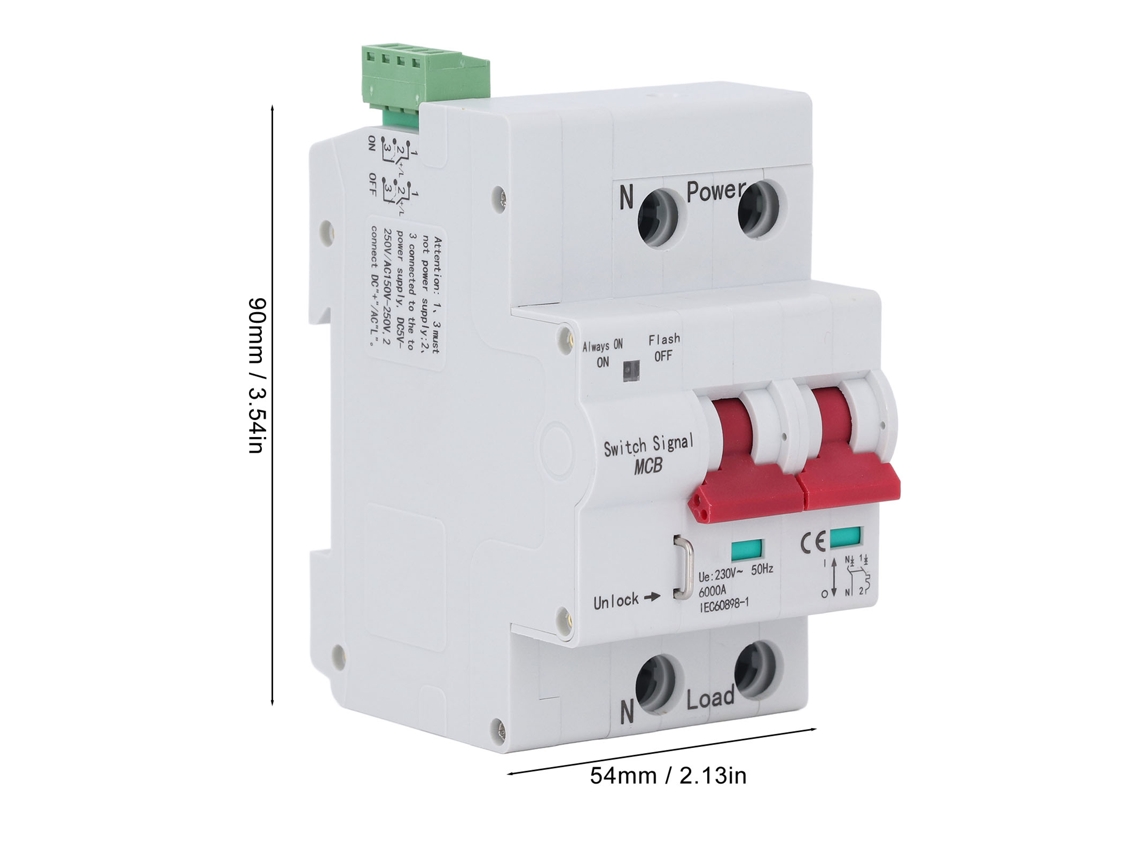 Laxiscreed Disjuntor Diferencial 2p Com Controle Inteligente Ativo E Passivo