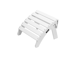 Pufe dobrável Adirondack de plástico HDPE Vevor, 450 x 500 x 350 mm, branco