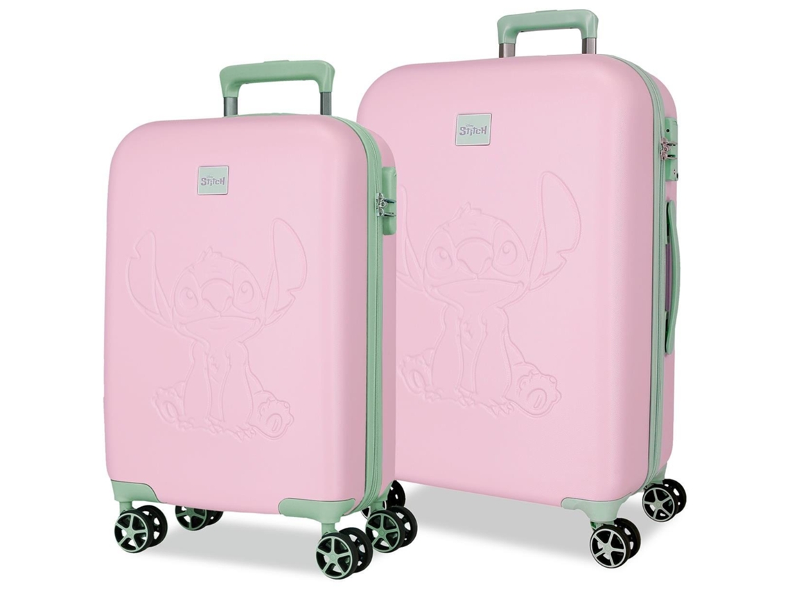 Conjunto De Malas Traveling With Stitch Abs Malva Disney