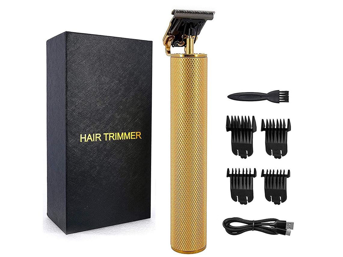 Cortador de Cabelo Elétrico, T tatuagem Cabeça, Dentes Gravados, Cabeça de Refrigeração a Água Usb MDUG (ouro)