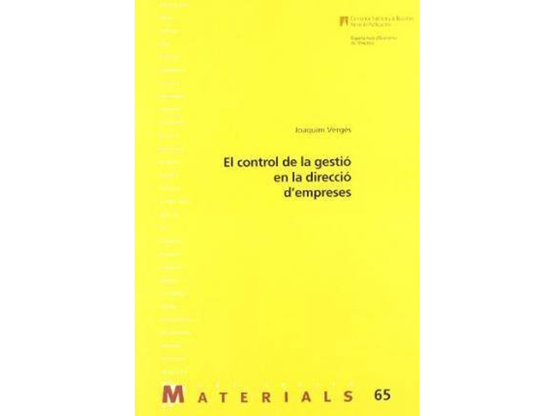 Livro El control de la gestió en la direcció dempreses de Joaquim Verges I Jaime (Espanhol)