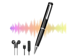 Caneta Gravadora De Voz Digital 32g Com Gravação Ativada Por Voz Gravador De Áudio Hd, Preto Yizhood