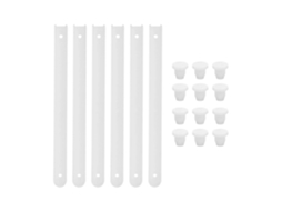 Trilhos Deslizantes Com Rolamentos Para Gavetas, Conjunto Com 3 Unidades, Em Plástico Resistente, Montagem Lateral E