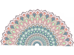 De Parede Decorativo Mandala, Decalque Autoadesivo De Meia Mandala Para Quarto, Sala De Estar, Escritório, Papel De Gokoco