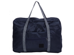 Mala de viagem duffle plegável à prova d'água com grande capacidade para armazenamento azul marinho S/MARCA