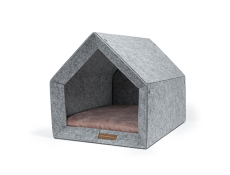 Casota Pethome Ecological Dog Kennel REXPRODUCT (Cinzento Claro E Rosa - M)