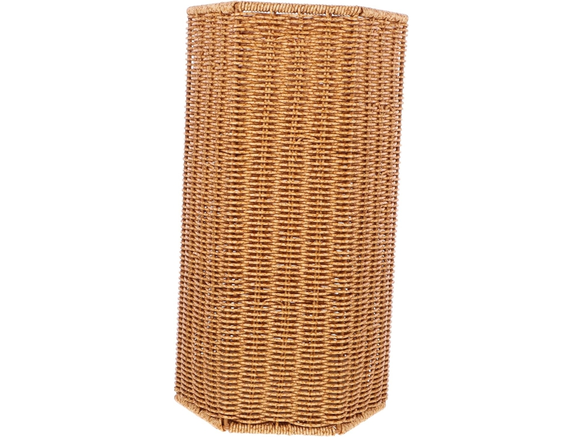 Suporte para Guarda chuvas Hexagonal Moderno Inoomp com Rattan Artificial, Grande Capacidade, Material Pp de Ferro, CHABERLU