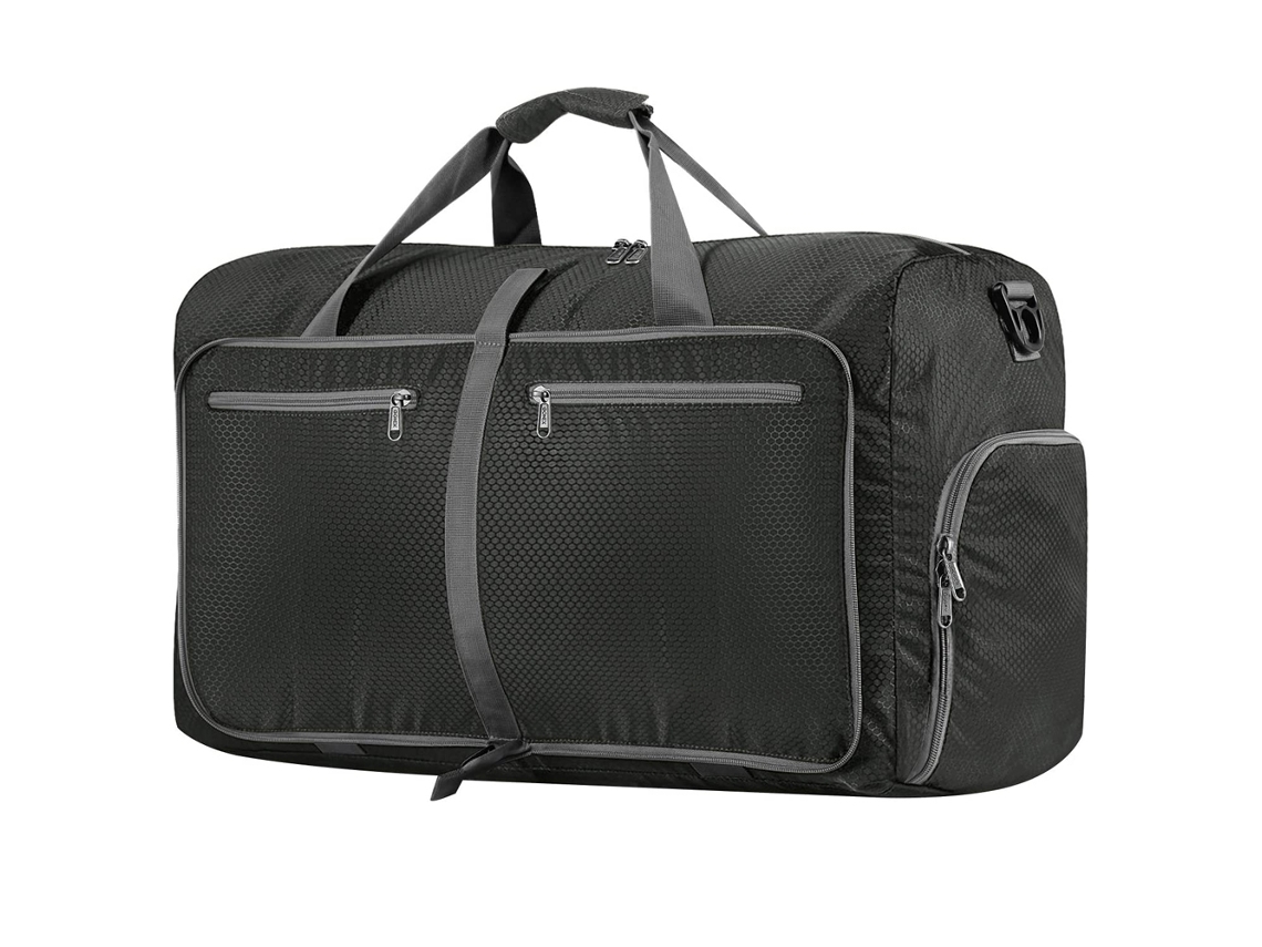Mala de viagem dobrável leve tipo bolsa lona ideal para pernoites academia esportes AQUAFORGE