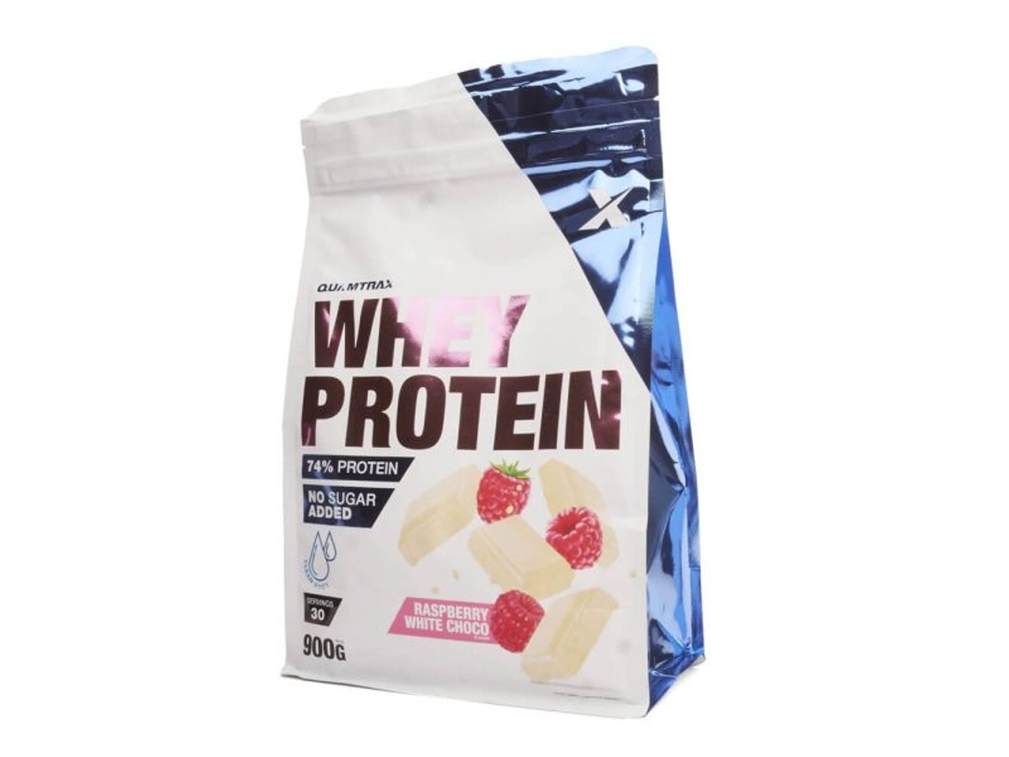 Whey Protein 900g Chocolate Branco e Framboesa da QUAMTRAX