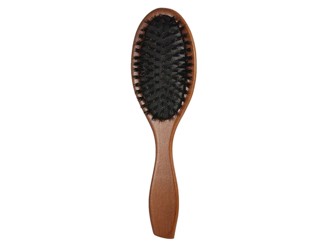 2026 pincel de Barba para Hombres de Color Marrón Oscuro, Diseño Antiestático, Mango de Madera, Tamaño Mini para Afeitado Y Limpieza