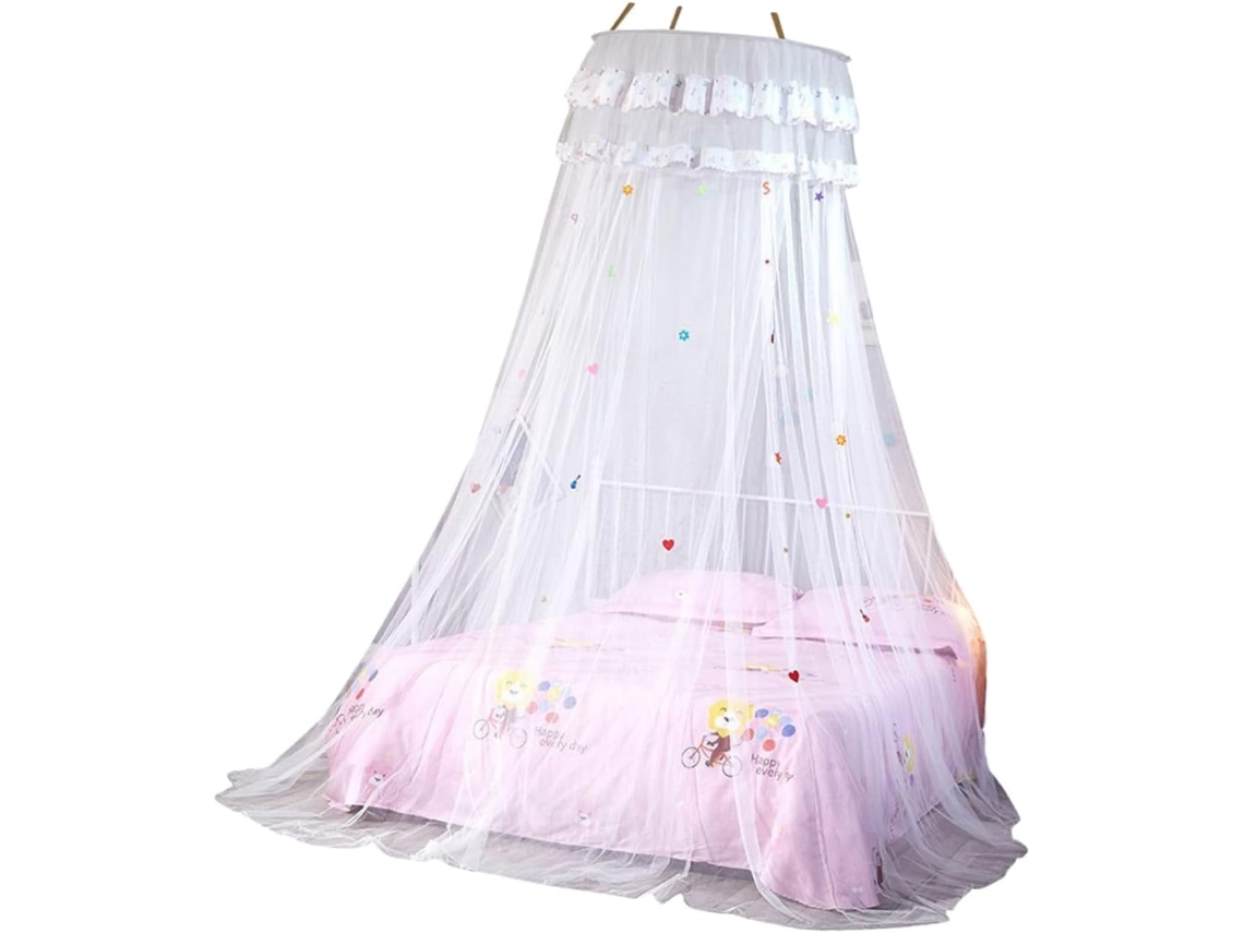 Mosquiteiro Redondo De Renda Para Cama, Ideal Para Casa E Hotel
