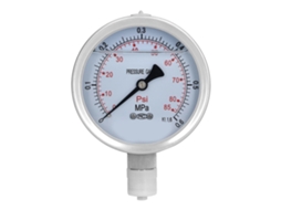 Manômetro Radial Y 100bf de 0 a 0,6 Mpa, em Aço Inoxidável, Resistente À Corrosão e a Choques, Preenchido com Óleo CHABERLU