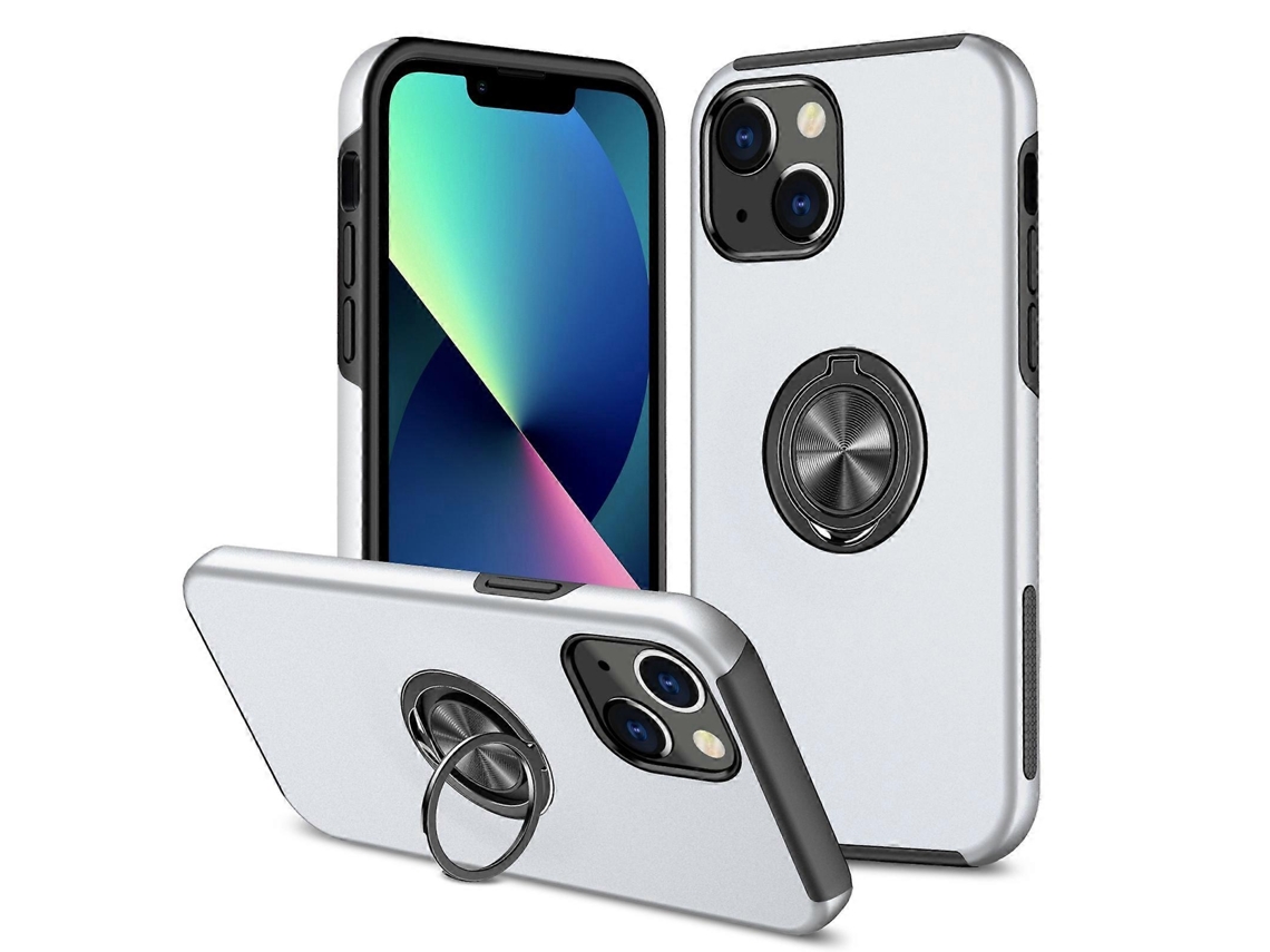 Capa De Celular À Prova De Choque Com Suporte Magnético E Anel Para Iphone 14