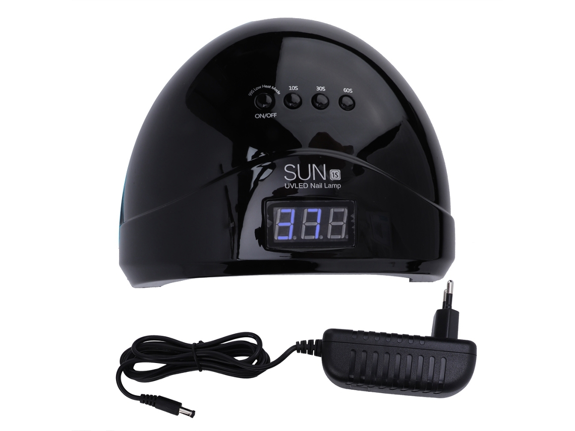 Lâmpada Uv Led Para Unhas 48w Secador De Esmaltes Em Gel Com Duas Fontes De Luz Ferramenta De Manicure Preta