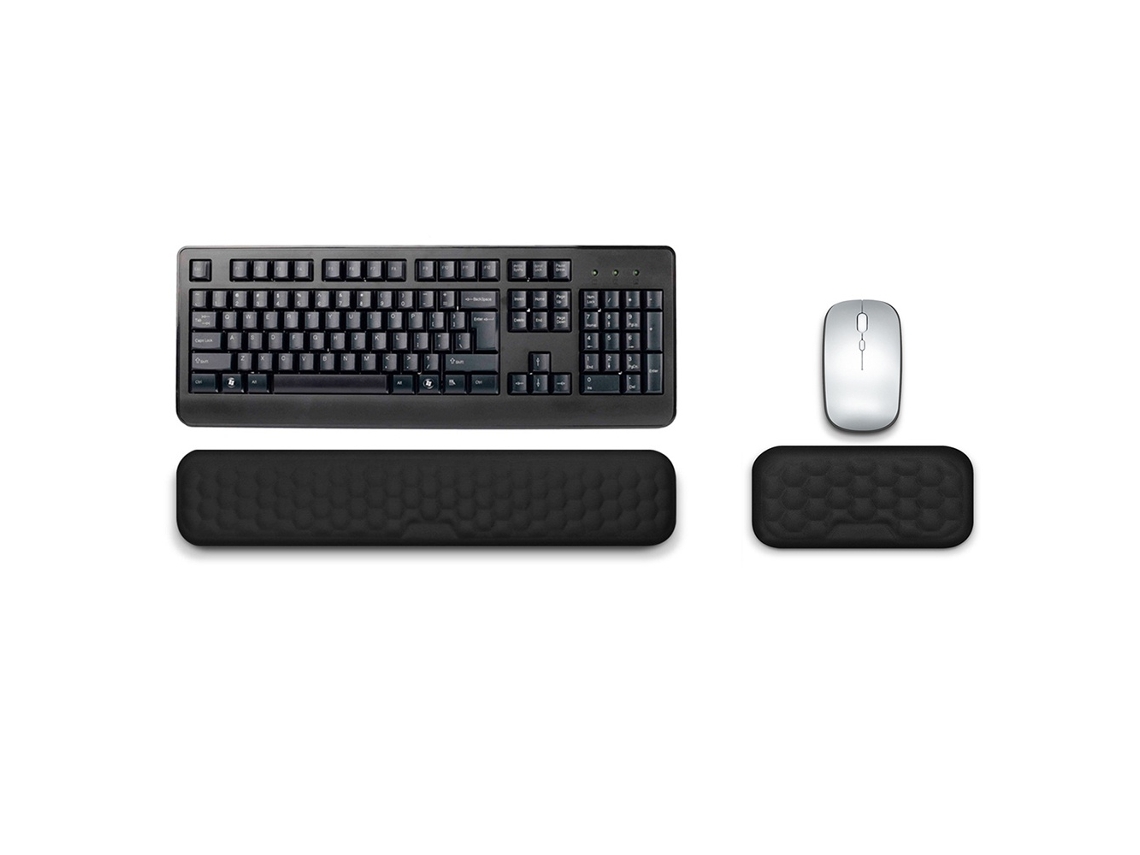Lurelia Descanso De Pulso Ergonómico Para Teclado E Rato Preto Espuma Confortável