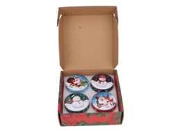 Conjunto De 4 Velas Aromáticas De Natal Para Decoração De Casa E Presentes