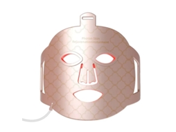 Máscara Facial De Silicone Com Led (rosa) Com Terapia De Luz Vermelha E Azul Para Tratamento De Rugas, Acne E Rejuvenescimento Da Pele.
