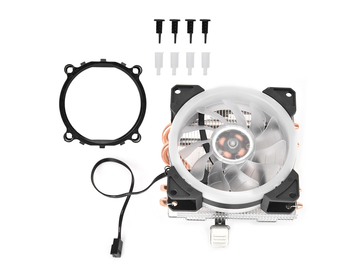 Ventoinha De Resfriamento De Cpu Silenciosa E Ultrarrazoada Com 4 Tubos De Calor T50 Luz Dourada