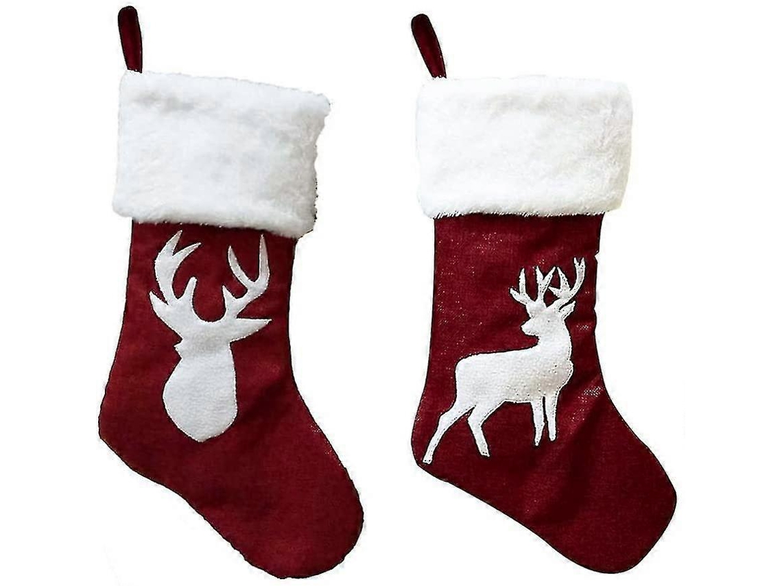 Meias De Natal 2 Peças Meias De Natal Tamanho Grande Meias De Natal Rena Meias De Natal Para Decorações De Natal Meias De Natal Olysi Shop