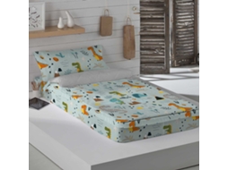Bolsa Nórdica Sem Recheio Estampa Infantil Cama 90 Algodão Extra Macio Fabricado na Espanha Saurus COOL KIDS