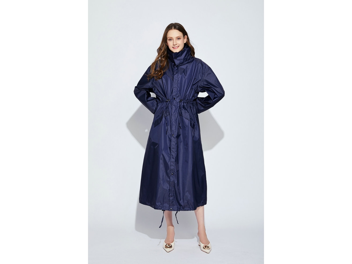 Jaqueta Chrui De Chuva Longo, Azul-marinho, M150-165cm