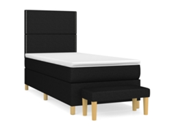 Box Spring Bed, Box Spring Beds Vidaxl Preto Tecido (100 X 200 Cm)