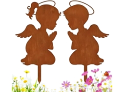 Postes Decorativos para Jardim, Decoração Divertida em Ferro para Meninos e Meninas, 2 Peças, Esculturas de Postes de CHABERLU