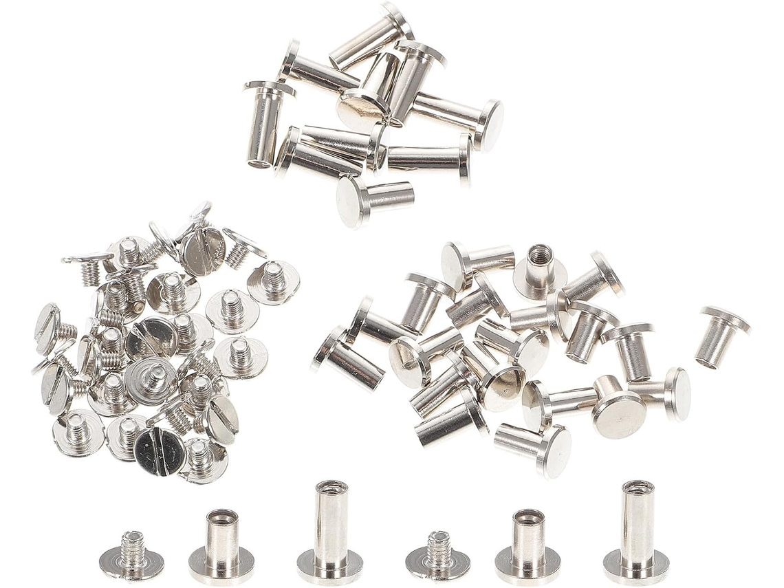 Parafusos De Liga Metálica Packove 8mm Para Artesanato, 30 Peças, Parafusos De Fixação Para Scrapbooking, Projetos Diy E