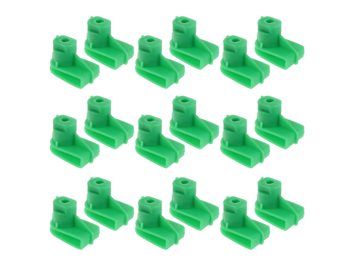 200 Clips de Fixação Porca para Para-choque de Lanterna em Plástico Verde