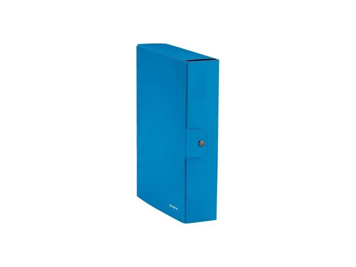 Caixa de Arquivo Leitz Wow 80 Mm 250 X 350 Mm para 800 Folhas Azul Metálico