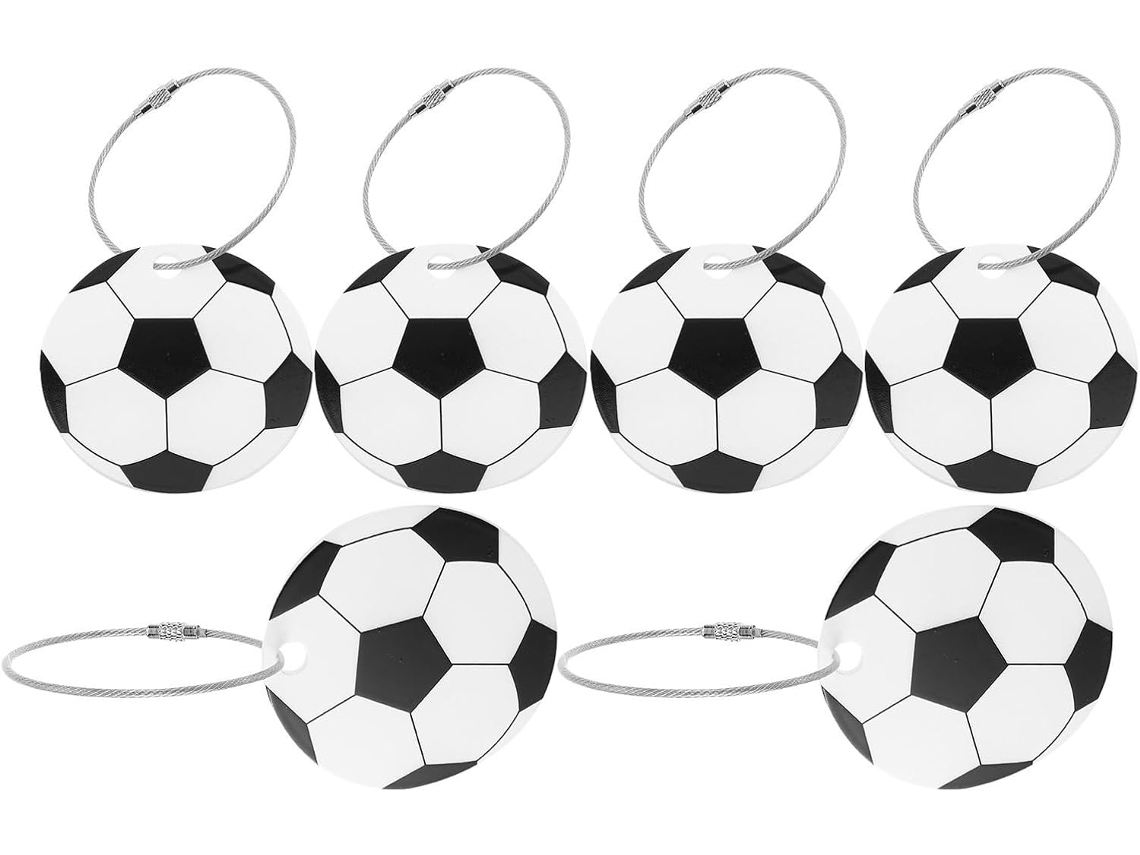 Conjunto De 6 Etiquetas Para Malas, Em Acrílico E Metal, Com Design
