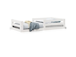 Cama Sem Colchão Madeira de Pinho Maciça Branco 100x200 cm MAISON EXCLUSIVE