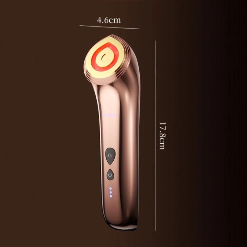 (Ouro Rosa) Aparelho de Lifting Facial com Compressas de Gel e Microcorrente para Uso Doméstico