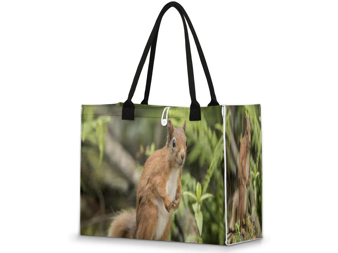 Bolsa Tropicallife grande no formato Fofo Esquilo para mulheres e meninas, 42 x 17,33 cm, Pa Designs.