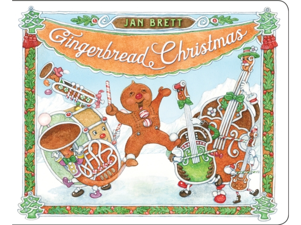 Livro gingerbread christmas de jan brett (inglês)