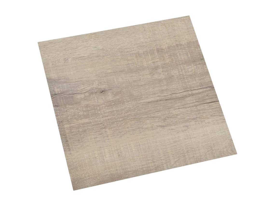 Conjunto 20 Pranchas De Piso Vidaxl Castanho-acinzentado Pvc (30,5 X 30,5 Cm)