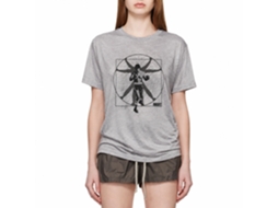Rockinstone Rocky Movie Vitruvian Rocky Movie Heather Gray Adult T-shirt Size:xxxl