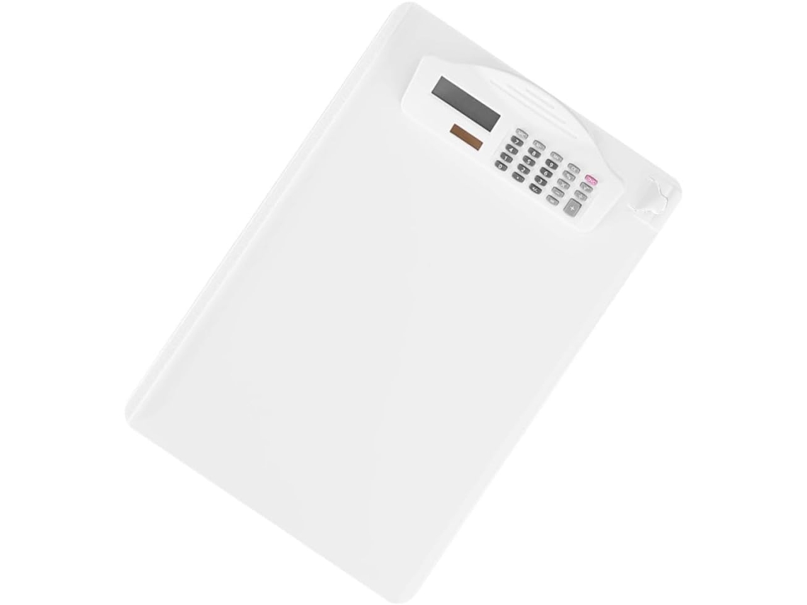 Prancheta De Plástico A4 Betooky Com Calculadora, Pasta Documentos Com Régua E Clipe Resistente Decoração De
