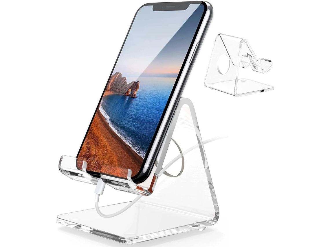 Suporte De Acrílico Para Celular, Suporte De Acrílico Para Mesa, Suporte Transparente Para Celular, Compatível Com Diversos Modelos De Celular.