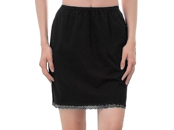 2026 petticoat Falda Interior Media Cintura Elástica Antideslizante de Encaje para Mujer Talla Única Blanco