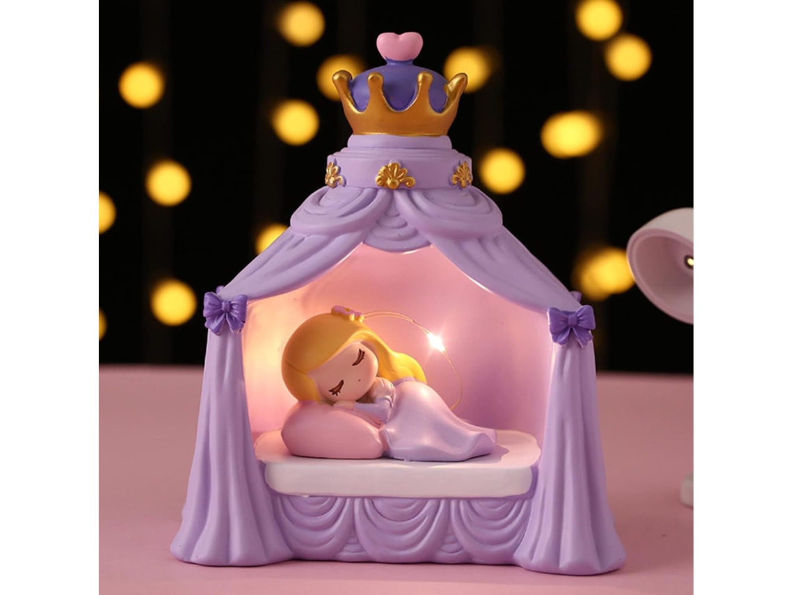 Abajur Infantil, De Cabeceira Princesa, Led Sereia, Luminária Mesa Em