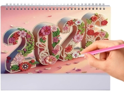 Calendário De Mesa- Pintura Em Cristal- De 2026- Organização Mensal Divertida- Decoração De Desenho Animado-