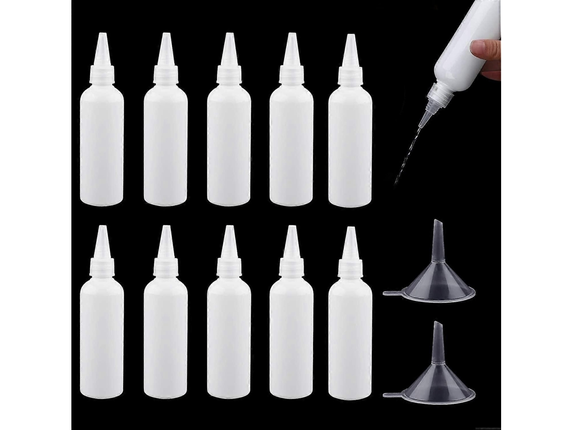 Pacote Com 10 Frascos Plásticos Squeeze De 100ml Para Condimentos