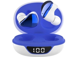 Auriculares Bluetooth True Wireless Bestvite (in Ear - Microfone - Noise Cancelling - Azul)