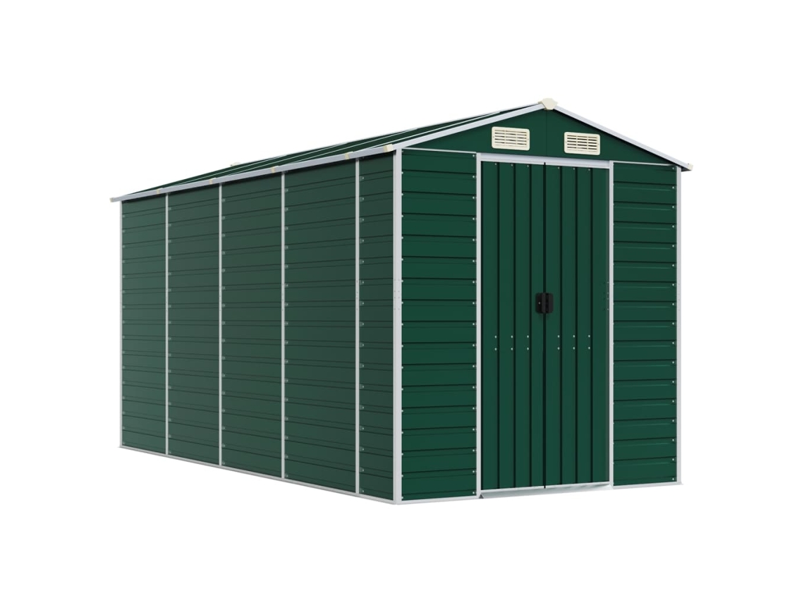 Garden Shed, Garden Sheds Vidaxl Verde Aço (191 X 385 X 198 Cm)