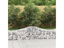 Vidaxl Cestos Gabião Arqueados 20pcs 200x50x40/60 Cm Ferro Galvanizado
